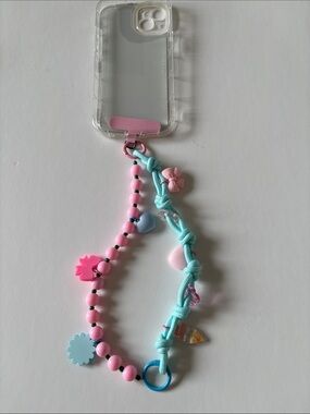 💗Pink and Sky Blue🩵Handmade unique phone/ key chain